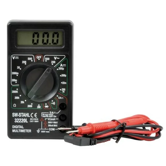 Multimeter digital bis 1000 V / 10 A mit Überlastungsschutz - robust und zuverlässig - incl. Batterien