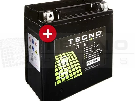 TECNO-GEL BATTERIE für YTX16-BS 12V 14 Ah DIN 51490