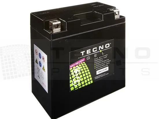 TECNO-GEL Batterie YB9-B =12N9-4B1 mit 12V 9Ah (DIN 50914)