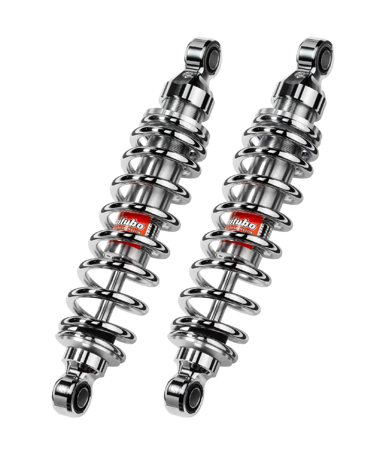BITUBO Motorrad-Federbeine Stoßdämpfer-Satz hinten BI-HD029-WME03 stereo chrom neu f. Harley Davidson XL 883, XL 50, XL 1200 u.a.