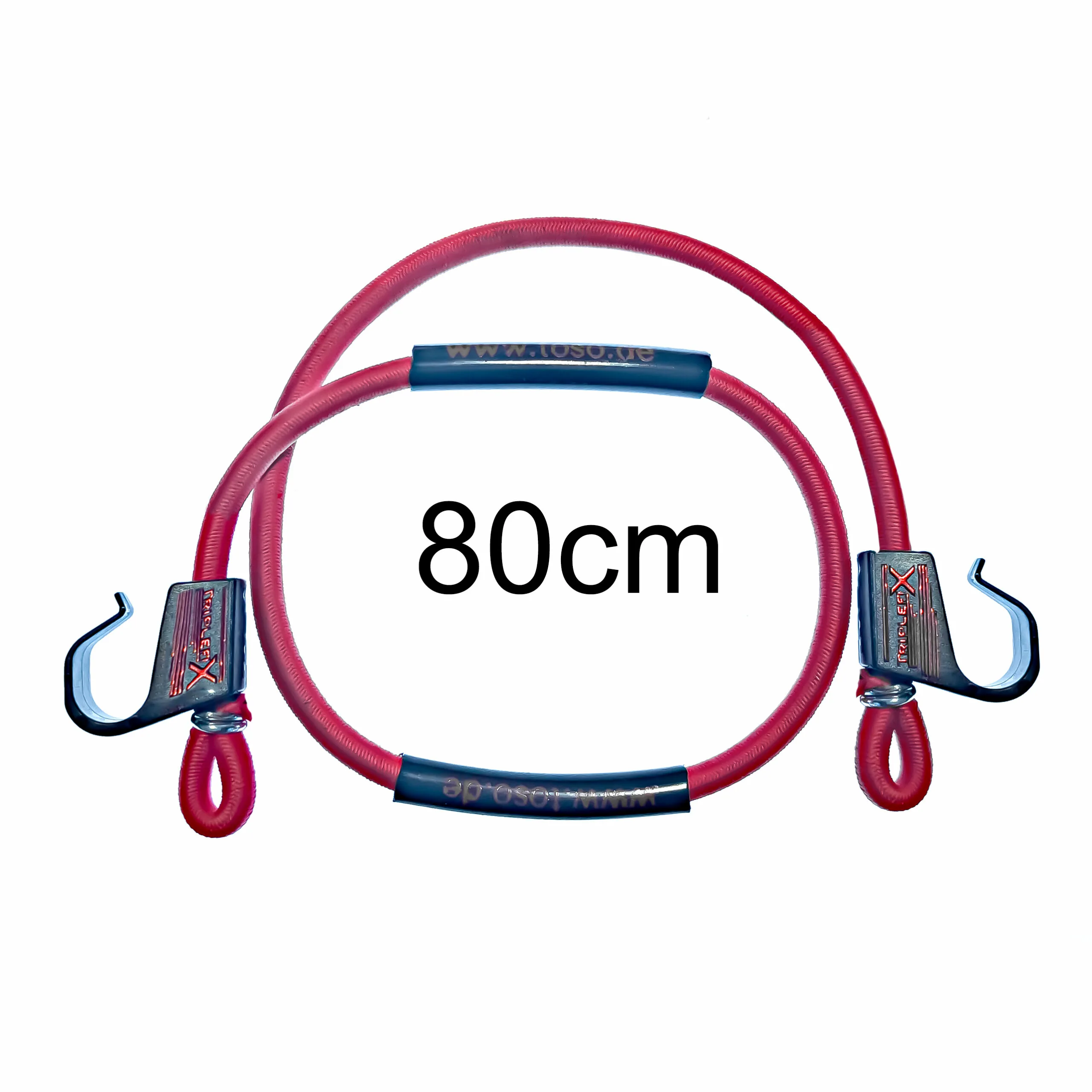 TOSO TRIPLEFIX SPANNGURT TPF01 MIT VERSCHIEBBAREN Kunststoff-SPEZIALHAKEN - LÄNGE 80 CM