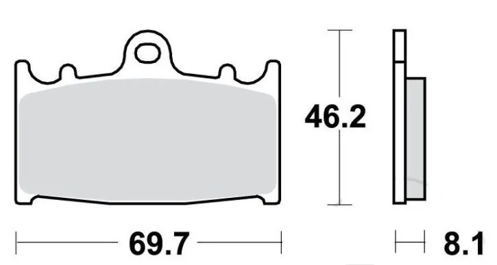 Bremsbelag Sinter 7873375 TRW vorne f. Husaberg, Kawasaki u. Suzuki