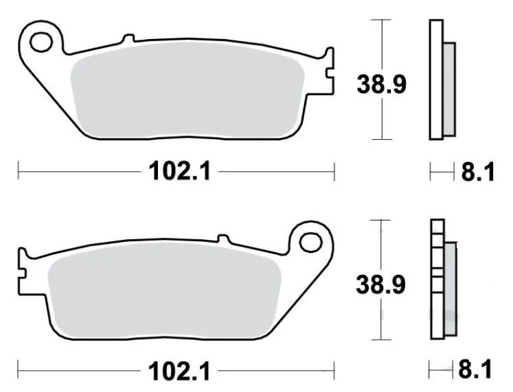 Bremsbelag Standard 7872310 TRW vorn & hinten f. Benelli, Dealim, Yamaha u.a.