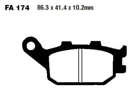 Bremsbelag Semi-Sinter 7377036 V EBC f. Honda, Kawasaki u.a.