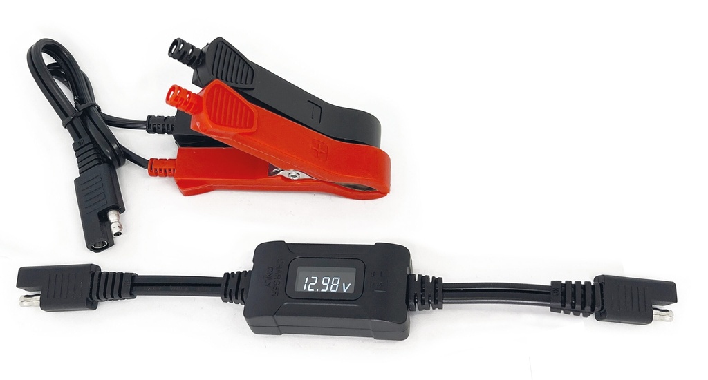 Neu: Digitales Voltmeter BAAS BA 7 - alleine oder für alle Ladegeräte mit SAE Anschlüssen zum Zwischenstecken - ideal für Lader BA150