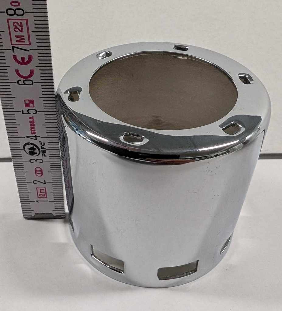 IKON Zubehör: Chrom-Kappe mit Rechtecklöchern für 7610- Baureihe - 60 mm Höhe - 1 St.