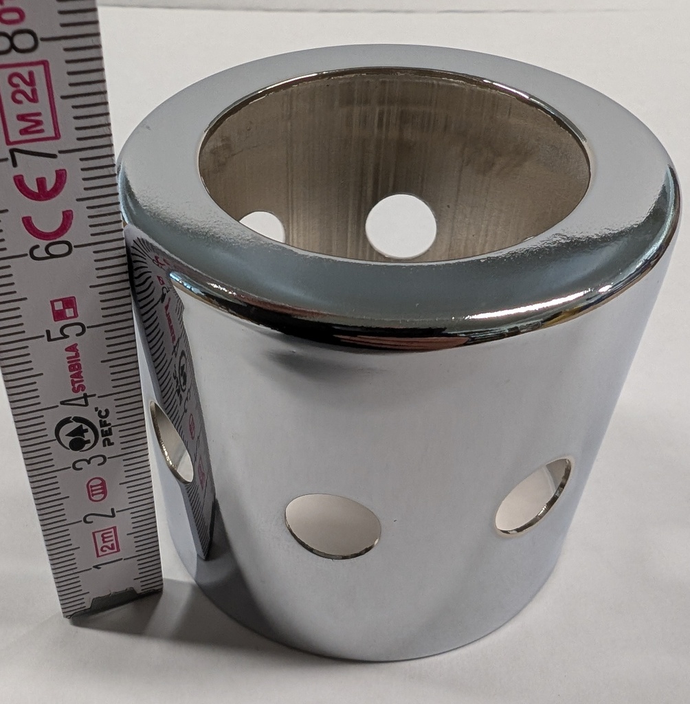 IKON Zubehör: Chrom-Kappe mit Rundlöchern für 7610- Baureihe - 60 mm Höhe - 1 St.