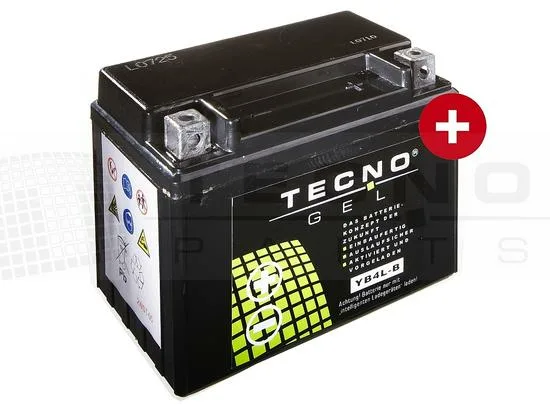 TECNO-GEL BATTERIE YB4L-B mit 5 statt 4Ah (DIN 50411)