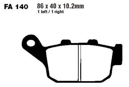 Bremsbelag Standard 7372360 EBC f. Buell, Honda u.a.