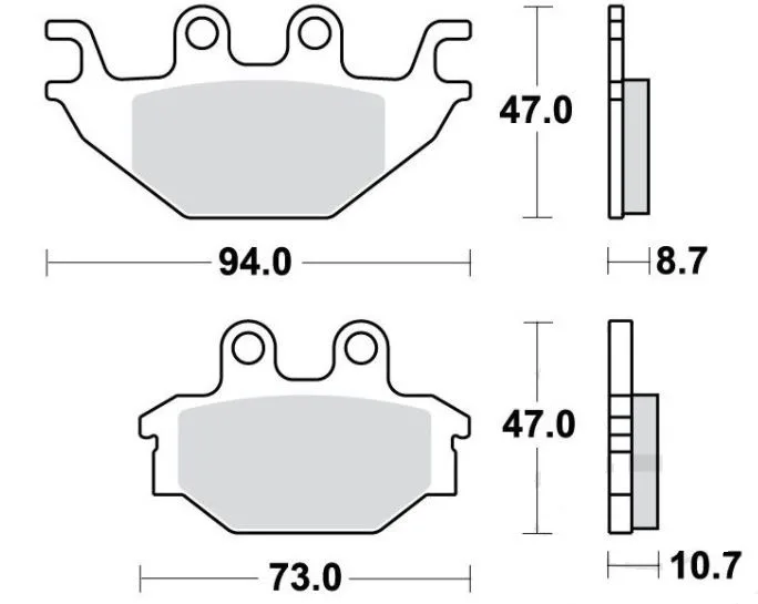 Bremsbelag Standard 7870629 TWR f. vorne & hinten für Adly, Arctic u.a.