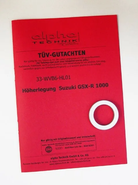 Höherlegungssatz für Suzuki GSXR1000, WVB6