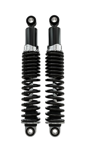 IKON Federbeine - Stoßdämpfer 7610-1602SP14 mit einstellbarer Zugstufe u. ABE in schwarz f. SACHS Roadster 650, TRIUMPH Bonneville / T100