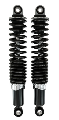 IKON Federbeine - Stoßdämpfer 7610-1298SP14 in schwarz mit einstellbarer Zugstufe für BMW R50, R60, R75, R80, R90, R100 mit ABE