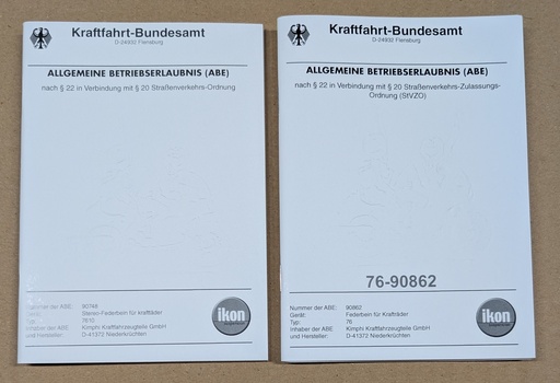 IKON Ersatzteil: ABE gedruckt