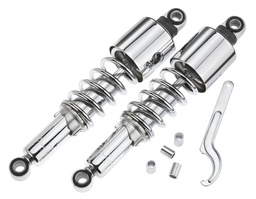 IKON Federbeine - Stoßdämpfer 7610-1412SP8 in chrom m. ABE f. HONDA CX 400, CX500, CX 600, CX 650